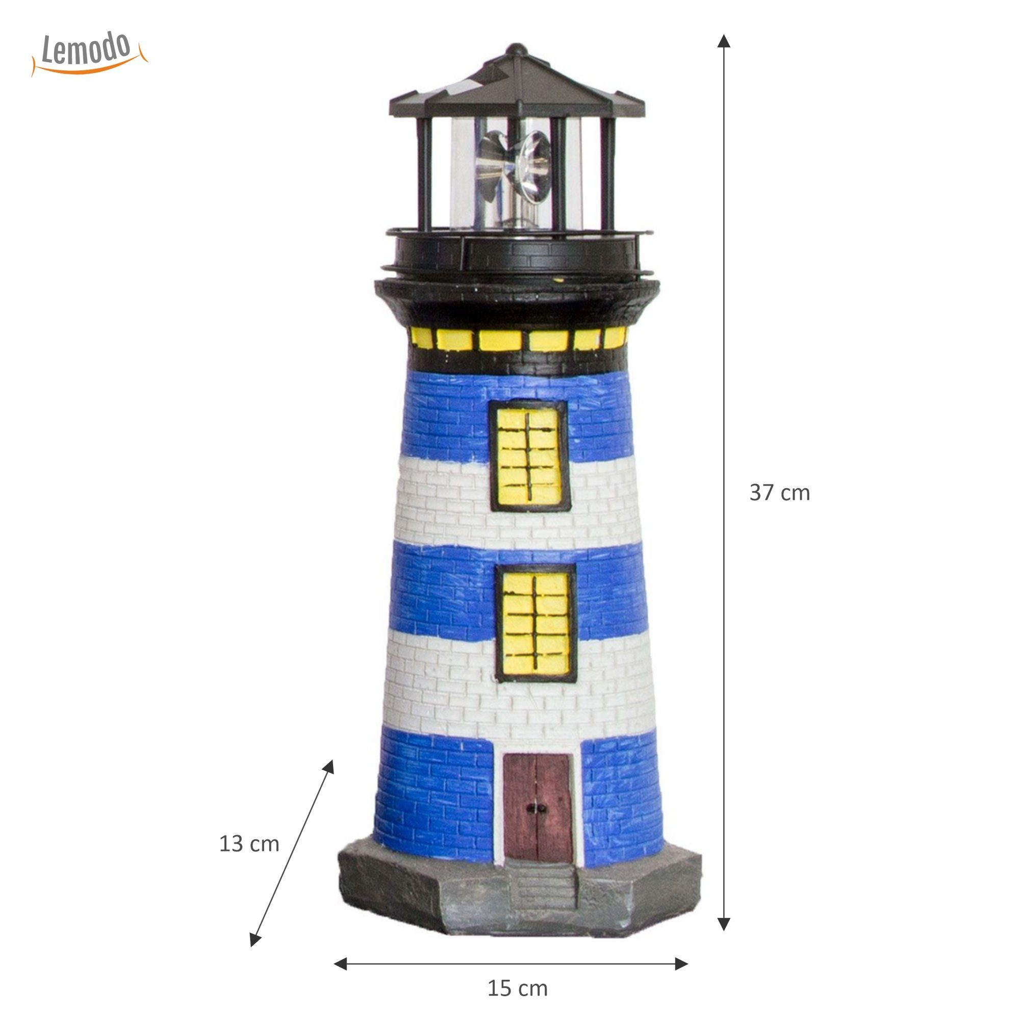 Lemodo LED-Dekofigur Solar-Leuchtturm mit rotierender Leuchte, günstig online kaufen