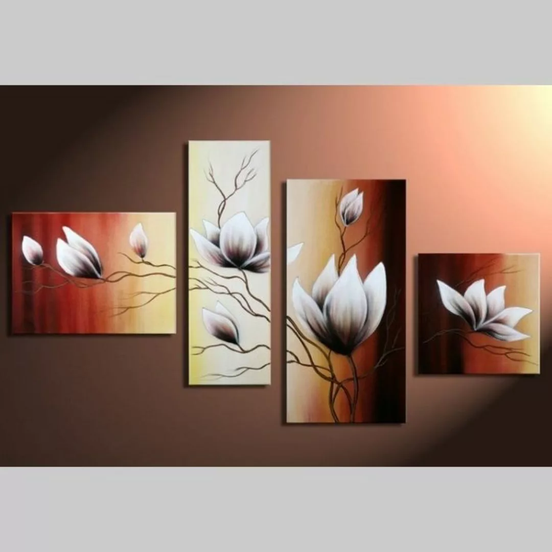 4 Leinwandbilder MAGNOLIA (5) 120 x 70cm Handgemalt günstig online kaufen