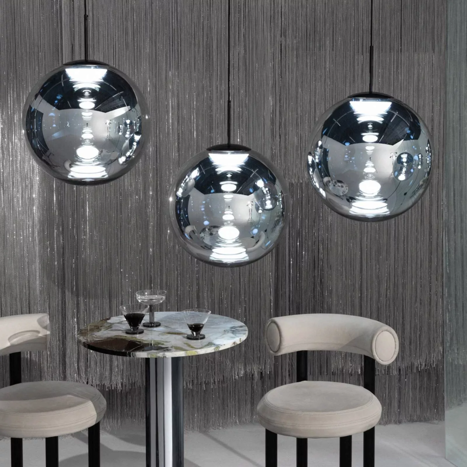 Tom Dixon Globe LED-Hängeleuchte, chrom günstig online kaufen