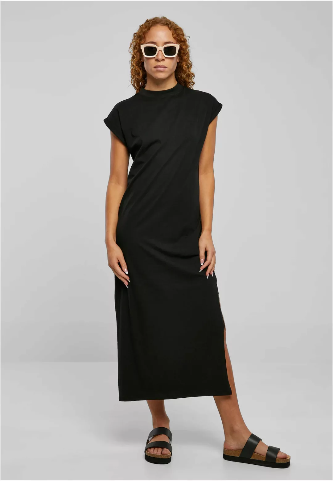 URBAN CLASSICS Stillkleid Damen Ladies Long Extended Shoulder Dress (1-tlg) günstig online kaufen