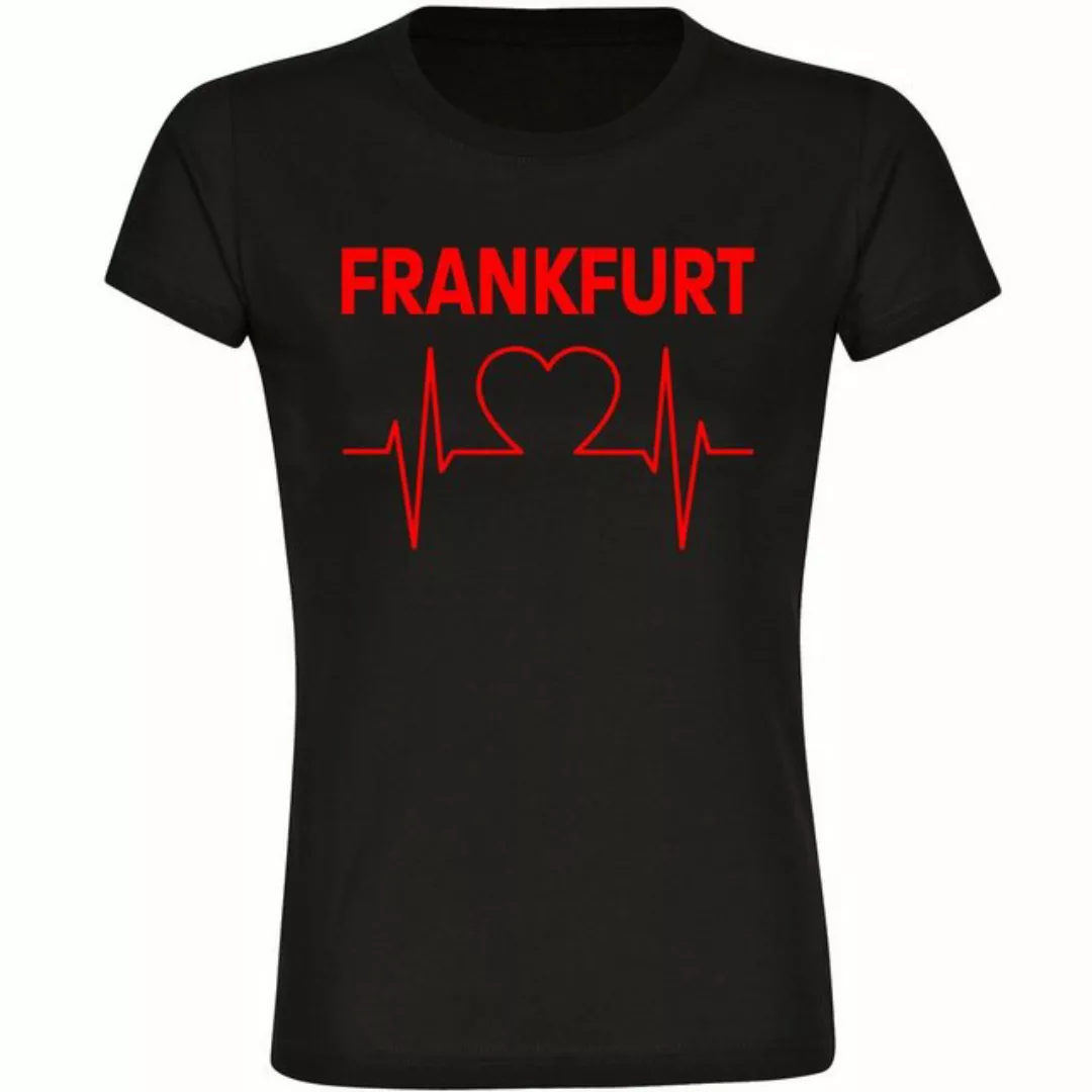 multifanshop T-Shirt Damen Frankfurt - Herzschlag - Frauen günstig online kaufen
