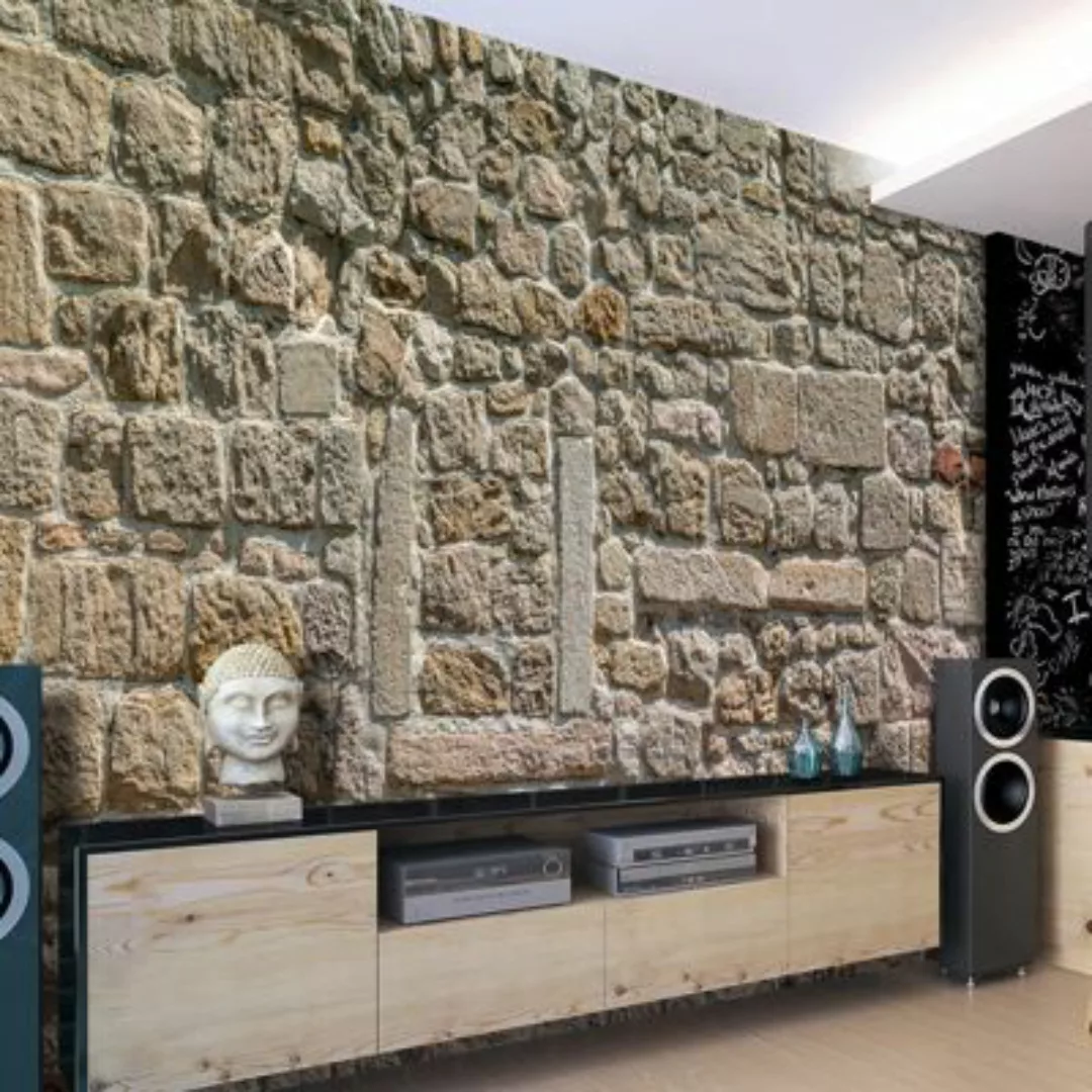 artgeist Fototapete Wall From Stones braun/orange Gr. 150 x 105 günstig online kaufen