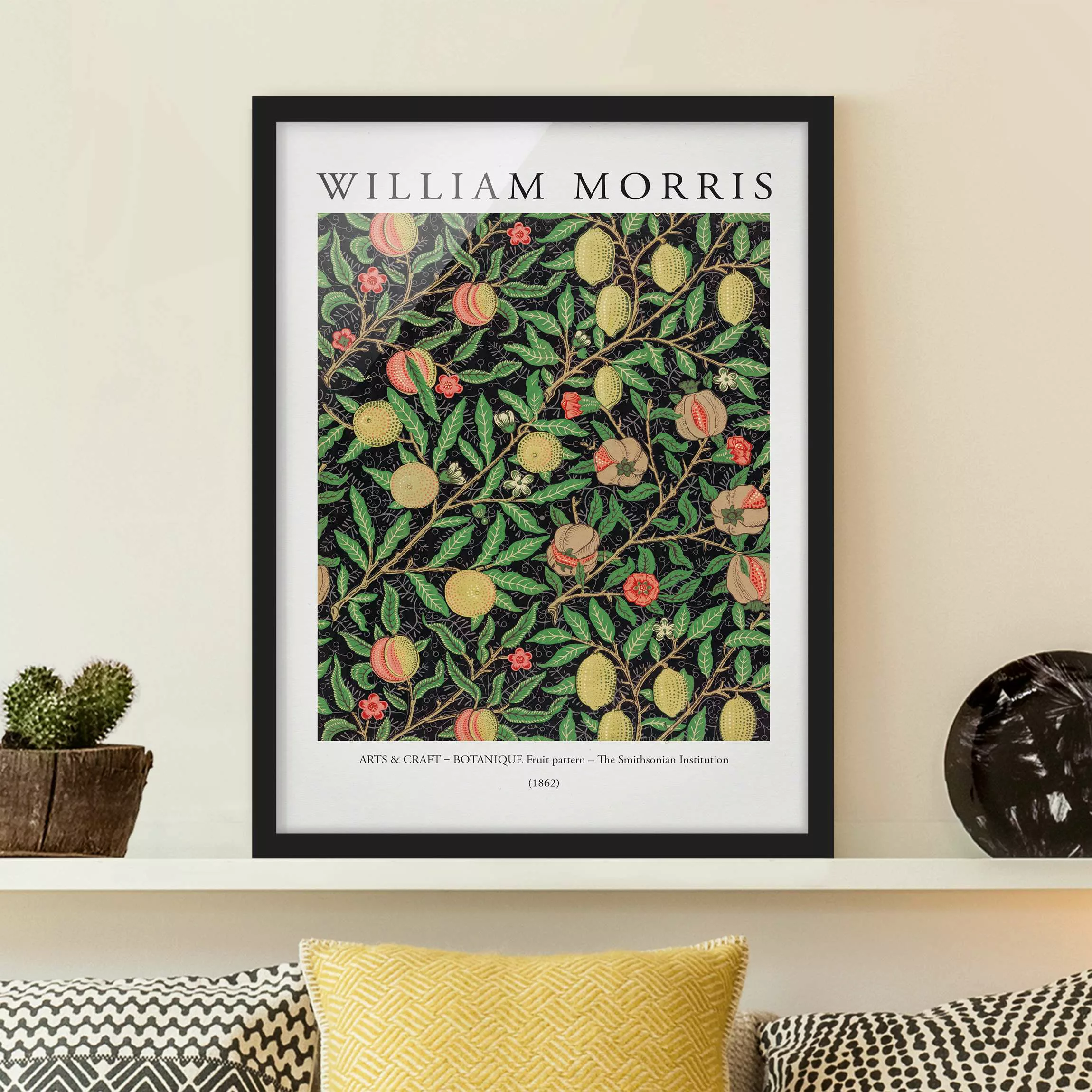 Bild mit Rahmen William Morris - Fruit Pattern günstig online kaufen