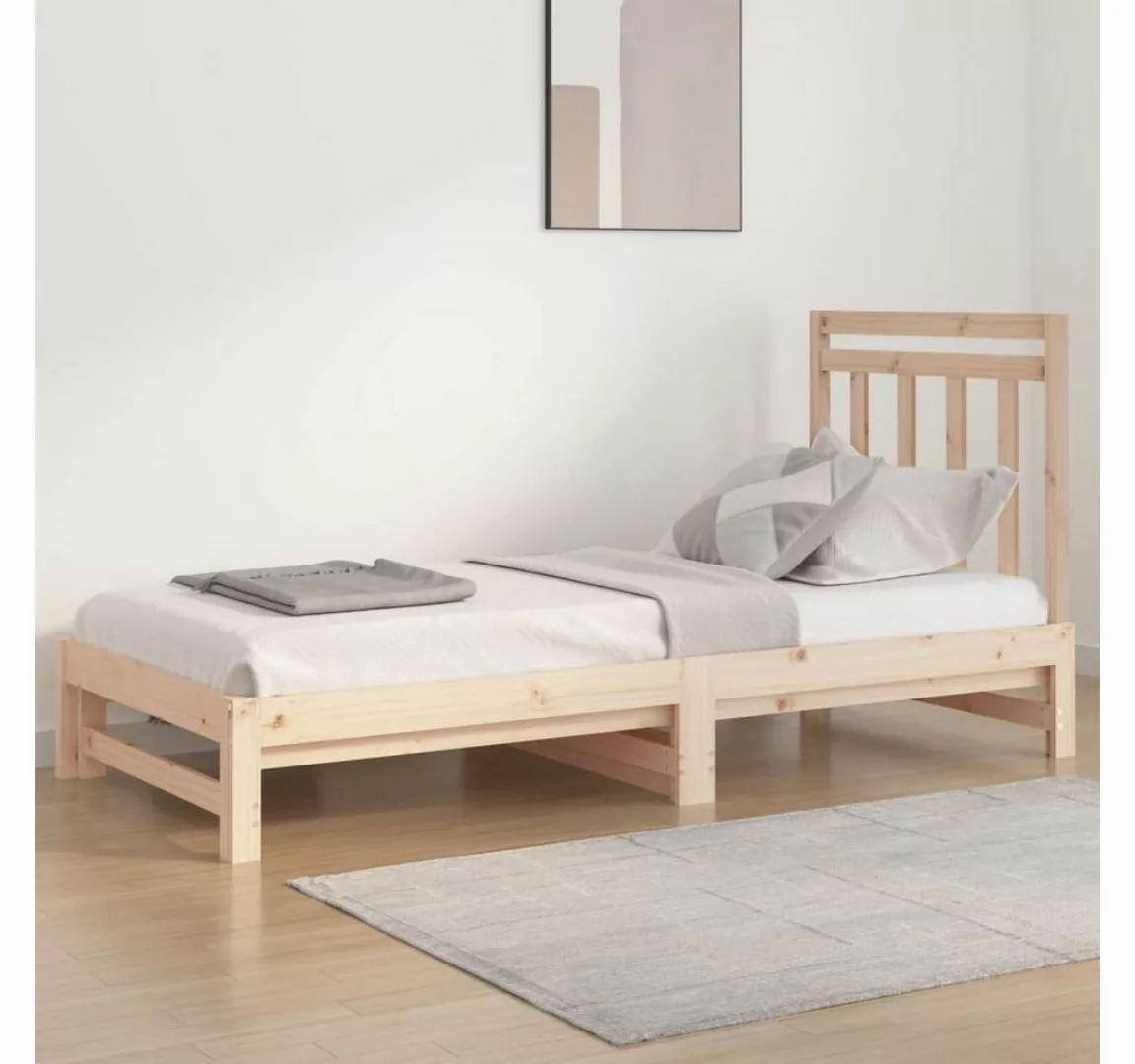 furnicato Bett Tagesbett Ausziehbar 2x(90x200) cm Massivholz Kiefer günstig online kaufen