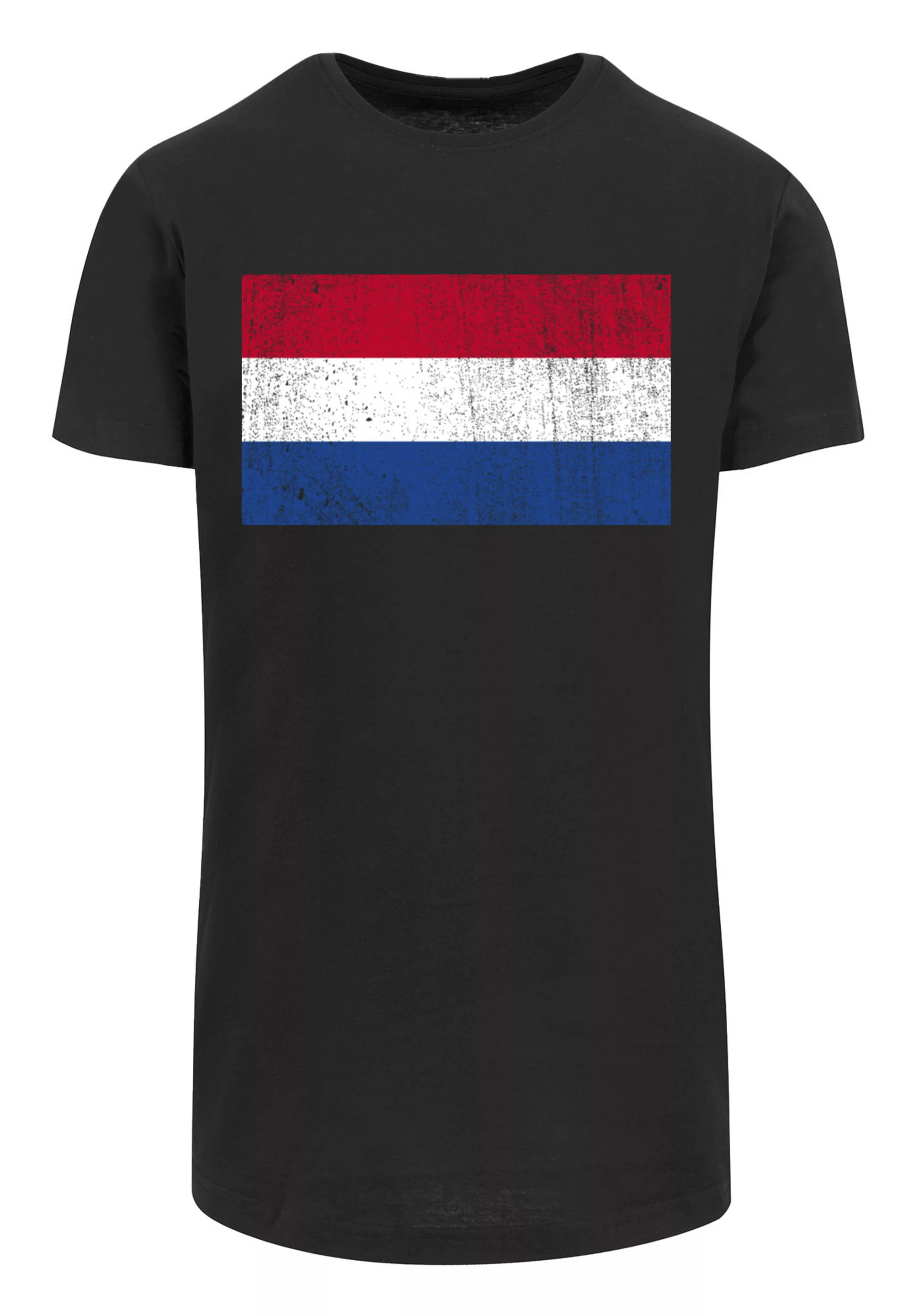 F4NT4STIC T-Shirt Netherlands NIederlande Holland Flagge distressed Print günstig online kaufen