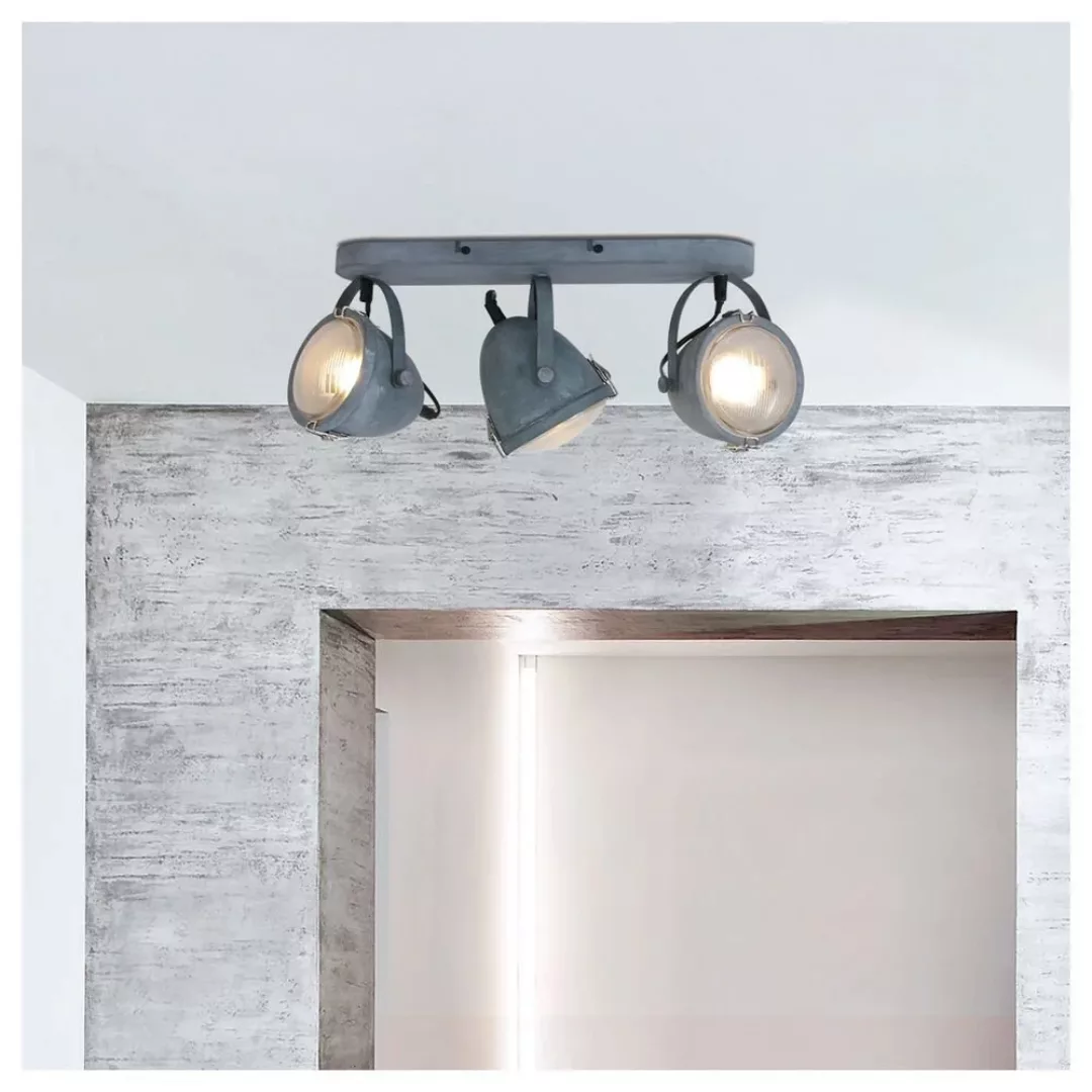 LED Wand- und Deckenspot Paco in Grau und Weiß 3x 4,6W 1050lm GU10 3-flammi günstig online kaufen