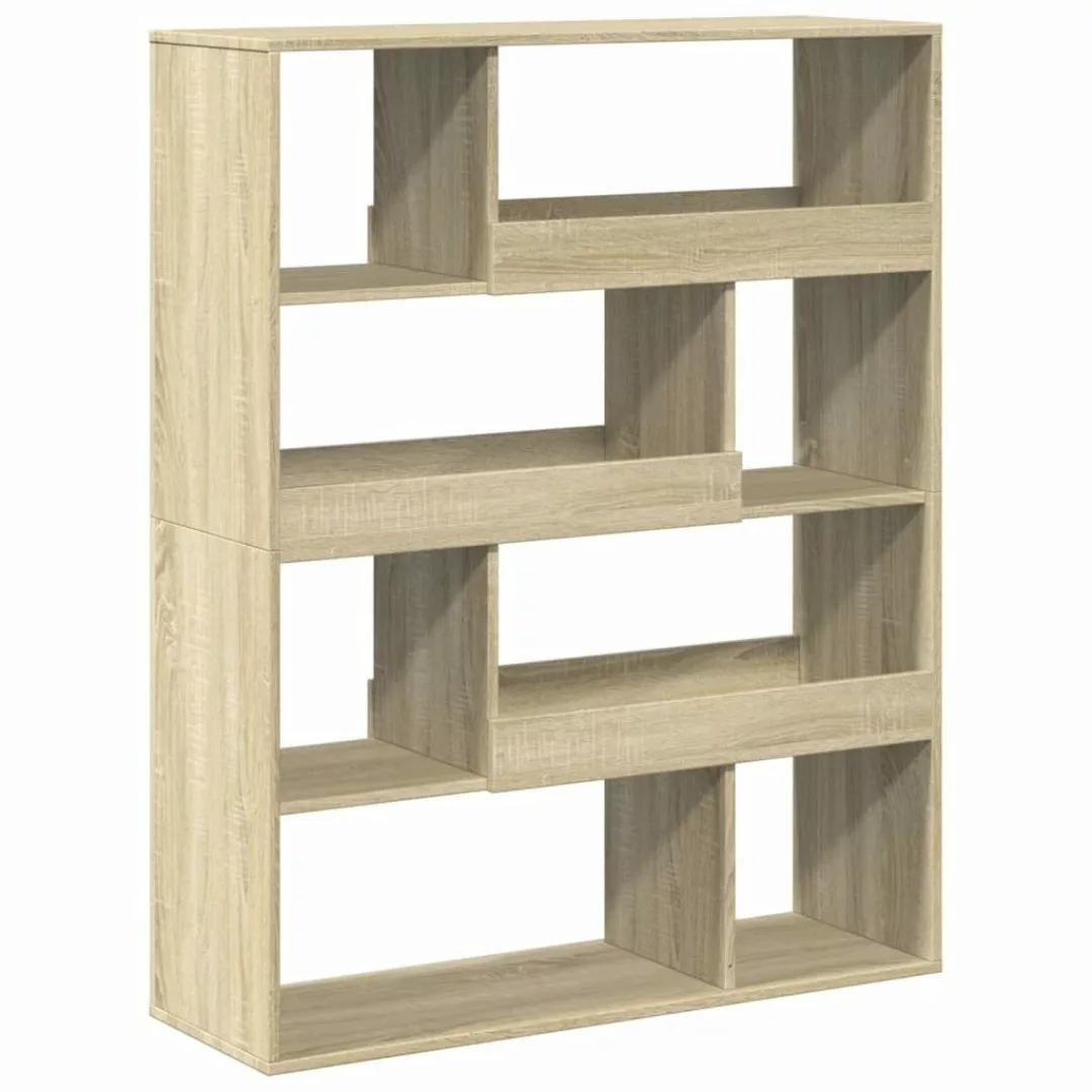 vidaXL Bücherregal Raumteiler Sonoma-Eiche 100x33x125,5 cm günstig online kaufen
