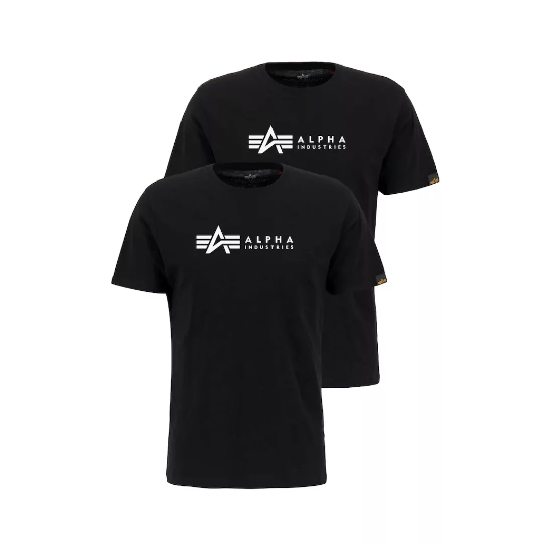 Alpha Industries Rundhalsshirt "Label T 2 Pack" günstig online kaufen