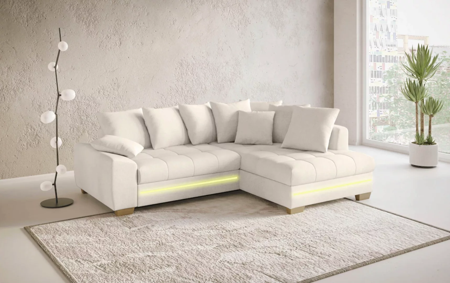 Mr. Couch Ecksofa "Nikita II, L-Form", mit Kaltschaum, RGB-LED Beleuchtung, günstig online kaufen