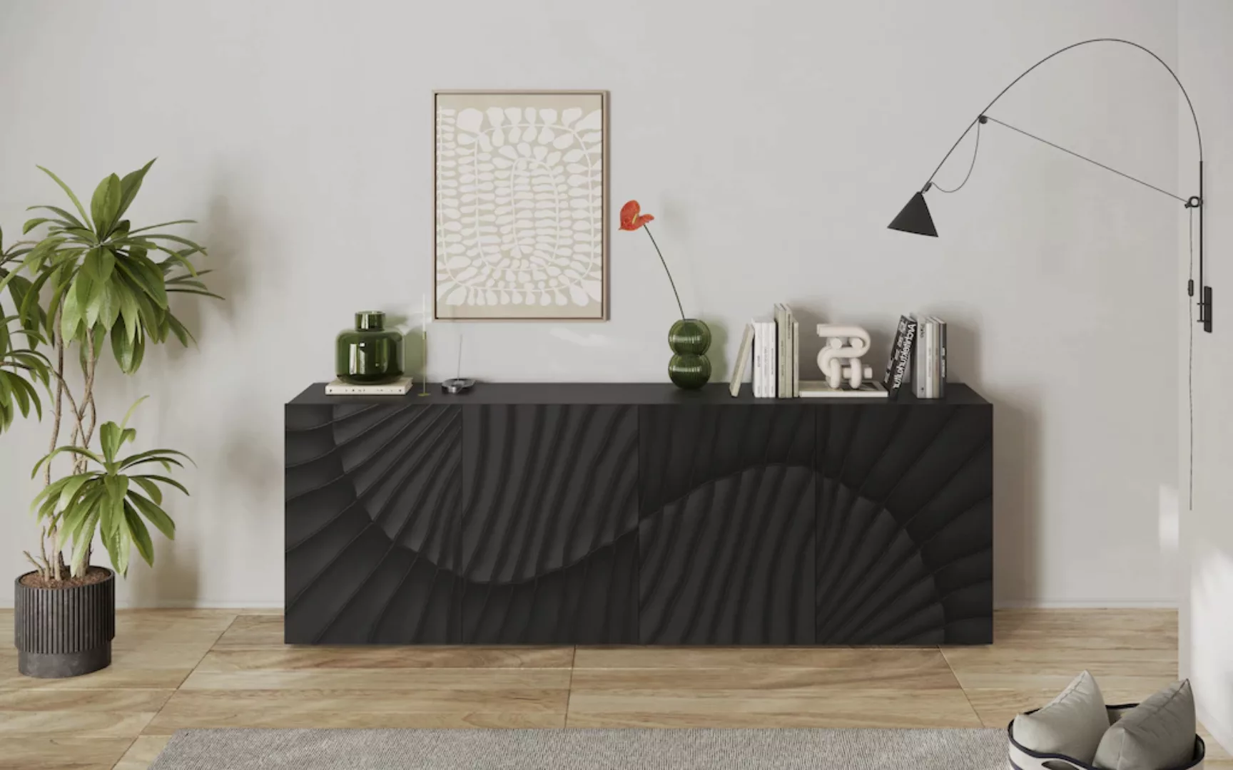 INOSIGN Sideboard "Snake Breite 241 cm, moderne Kommode mit 4 Türen", Anric günstig online kaufen