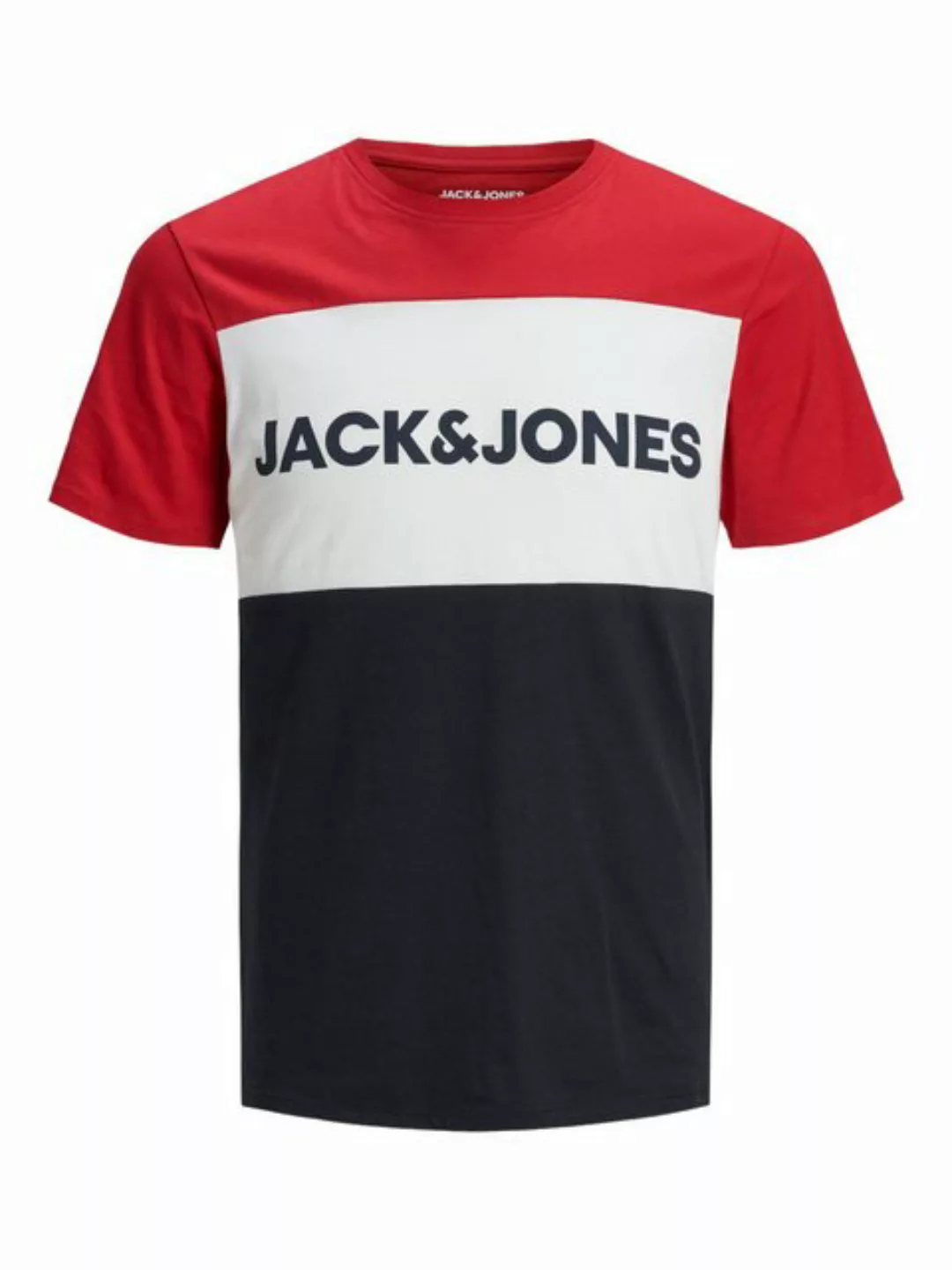 Jack & Jones T-Shirt Herren T-Shirt Rundhals Kurzarm JJELOGO BLOCKING TEE S günstig online kaufen