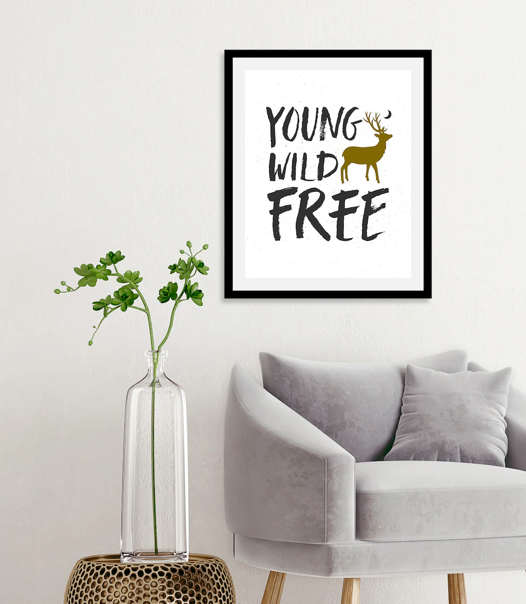 queence Bild »Young Wild Free«, Stadt, (1 St.), gerahmt günstig online kaufen
