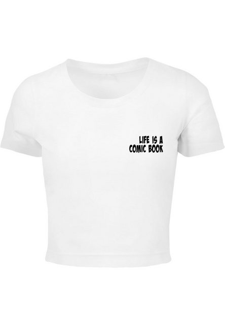 Merchcode T-Shirt Merchcode Damen Ladies Book Comic Cropped Tee (1-tlg) günstig online kaufen