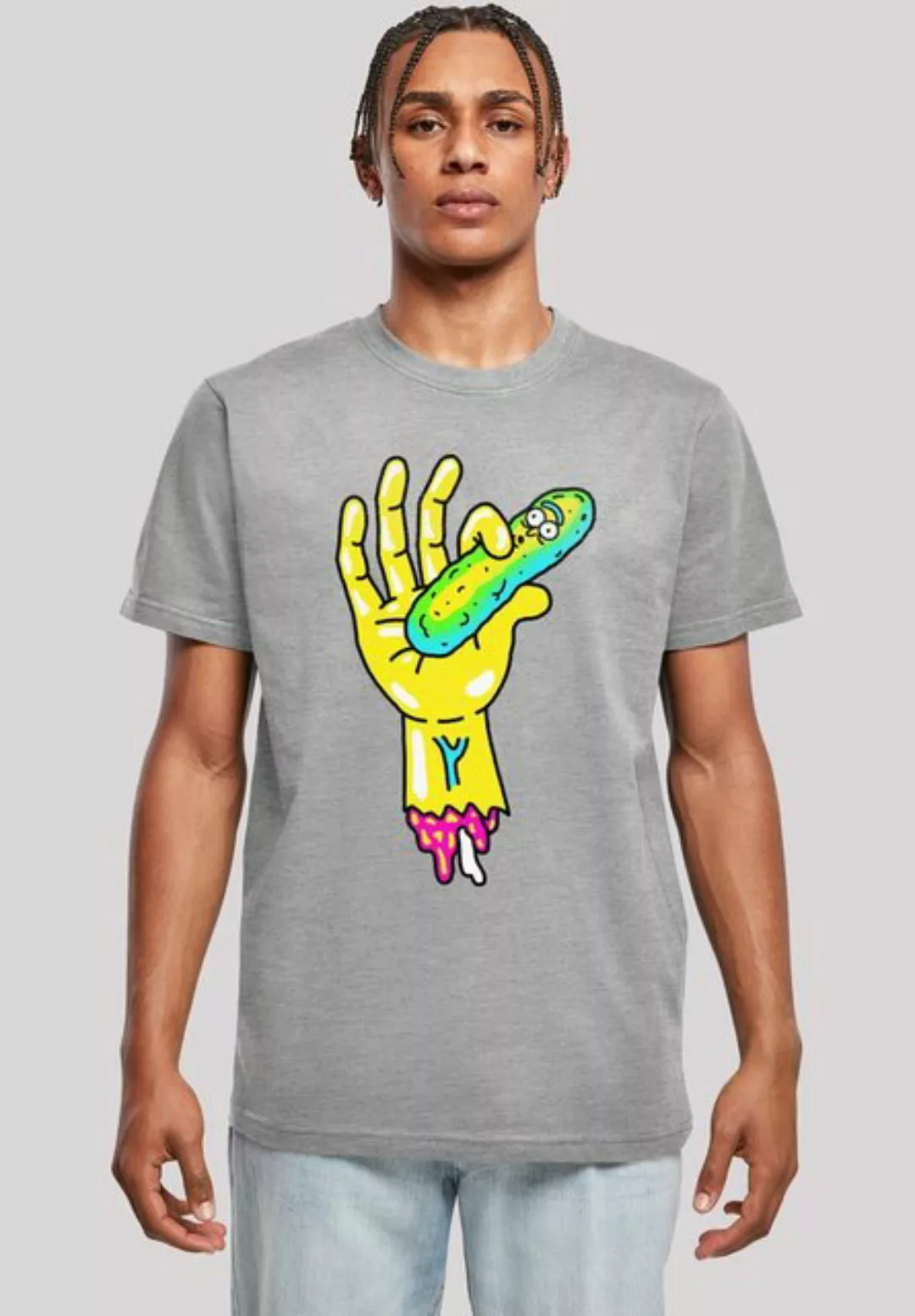 F4NT4STIC T-Shirt Rick and Morty Pickle Hand Print günstig online kaufen