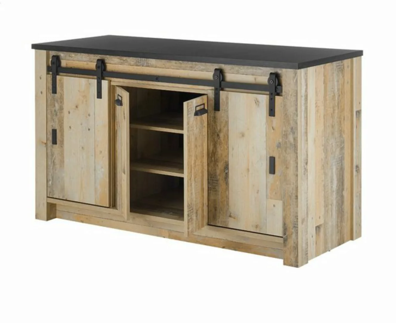 Furn.Design Küchenbuffet Stove (Küche in Used Wood, Set 4-teilig) mit Schwe günstig online kaufen
