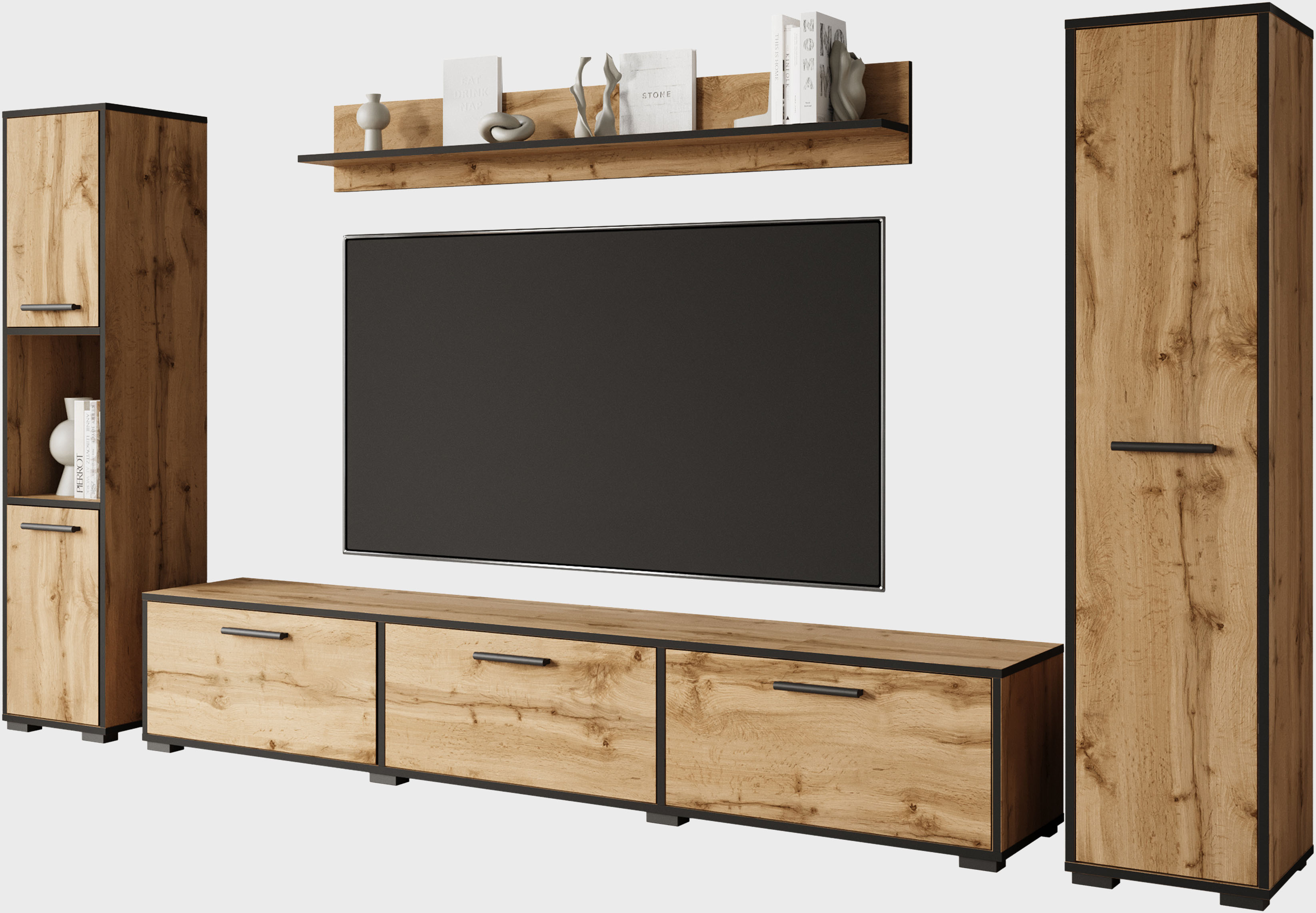 INOSIGN Wohnwand »BOGOTA XL«, (Komplett-Set, 4 St.), moderne Wohnwand mit v günstig online kaufen