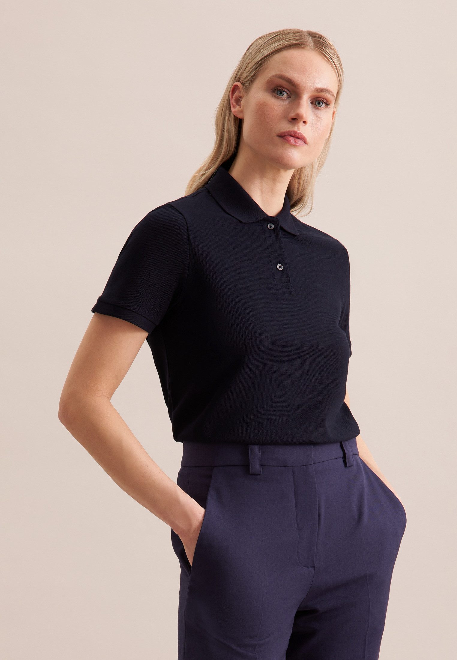 seidensticker Poloshirt Schwarze Rose 1/2 Kragen günstig online kaufen