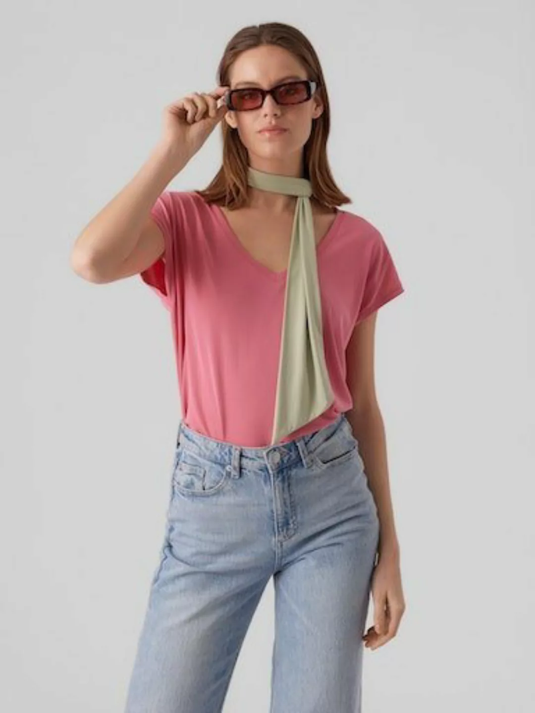 Vero Moda V-Shirt VMFILLI SS V-NECK TEE GA NOOS günstig online kaufen