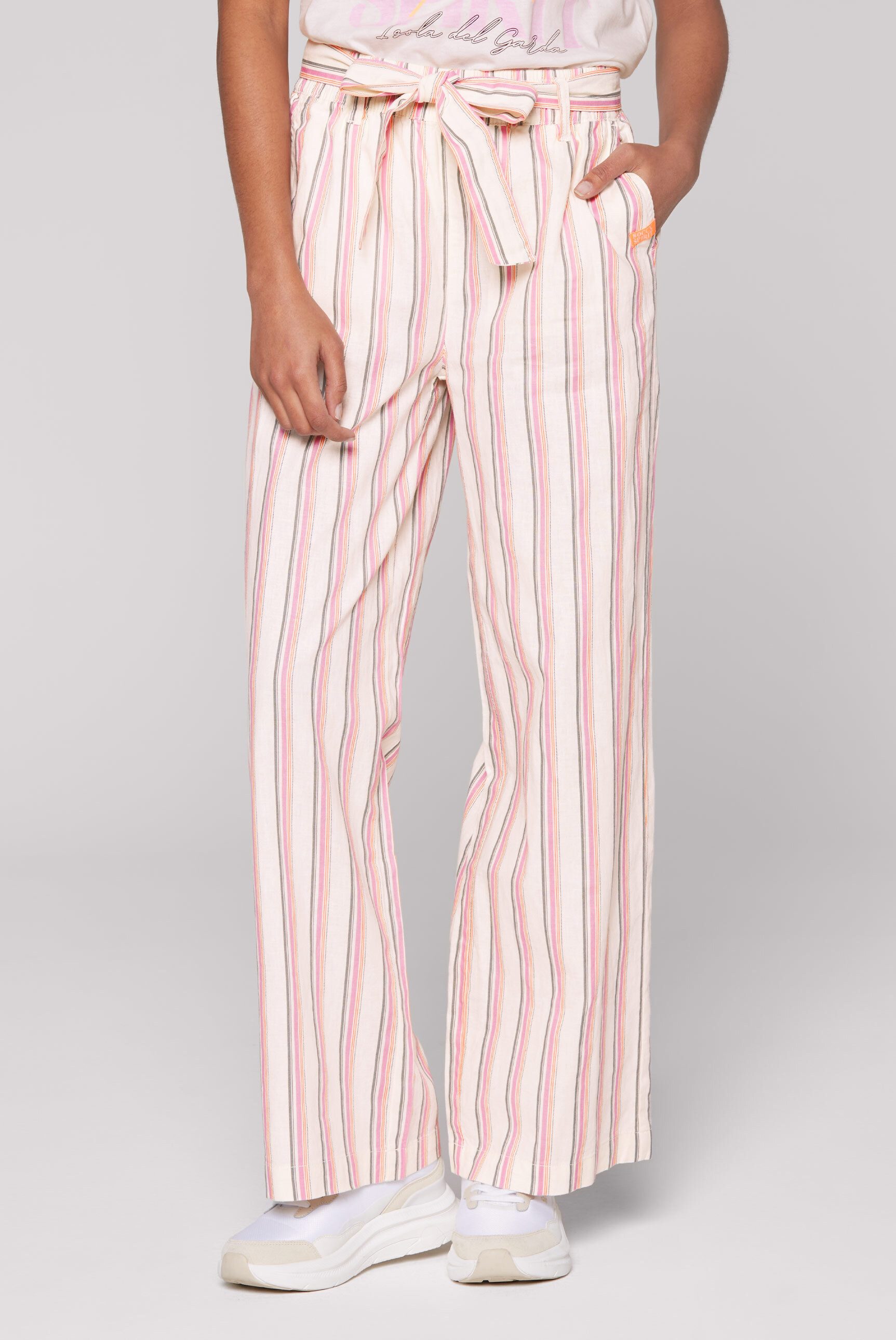 SOCCX Leinenhose, mit Bindeband günstig online kaufen