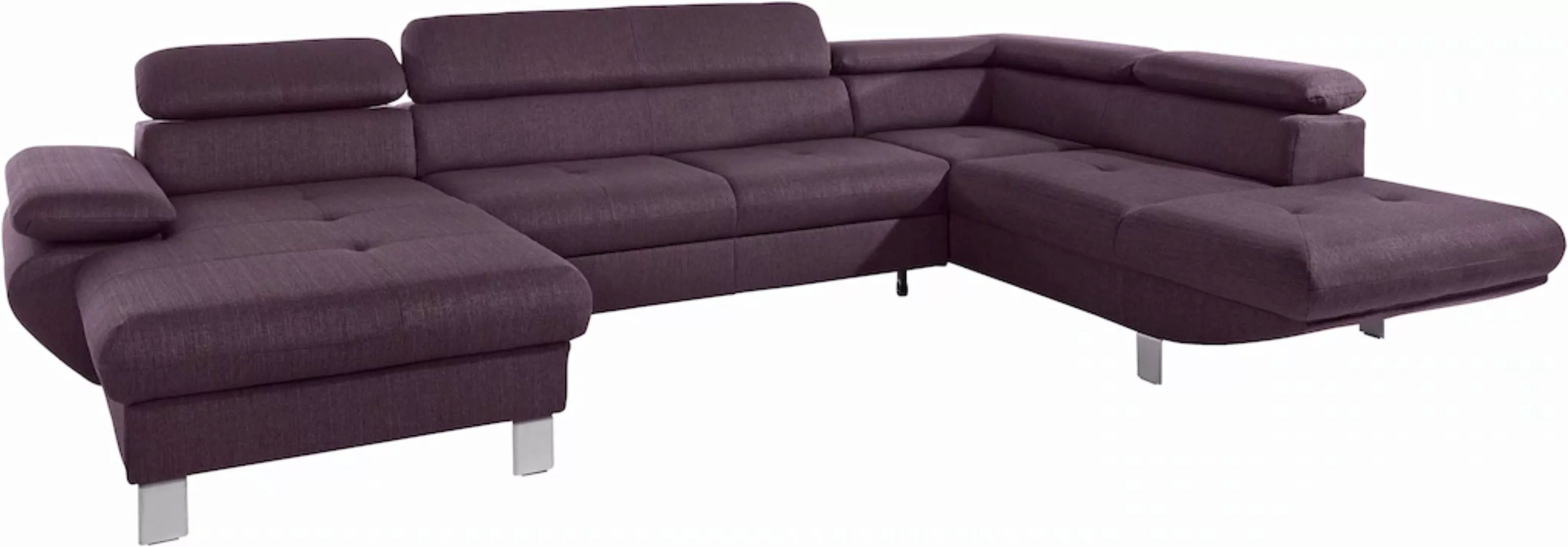 exxpo - sofa fashion Wohnlandschaft "Vinci, U-Form", wahlweise mit Bettfunk günstig online kaufen