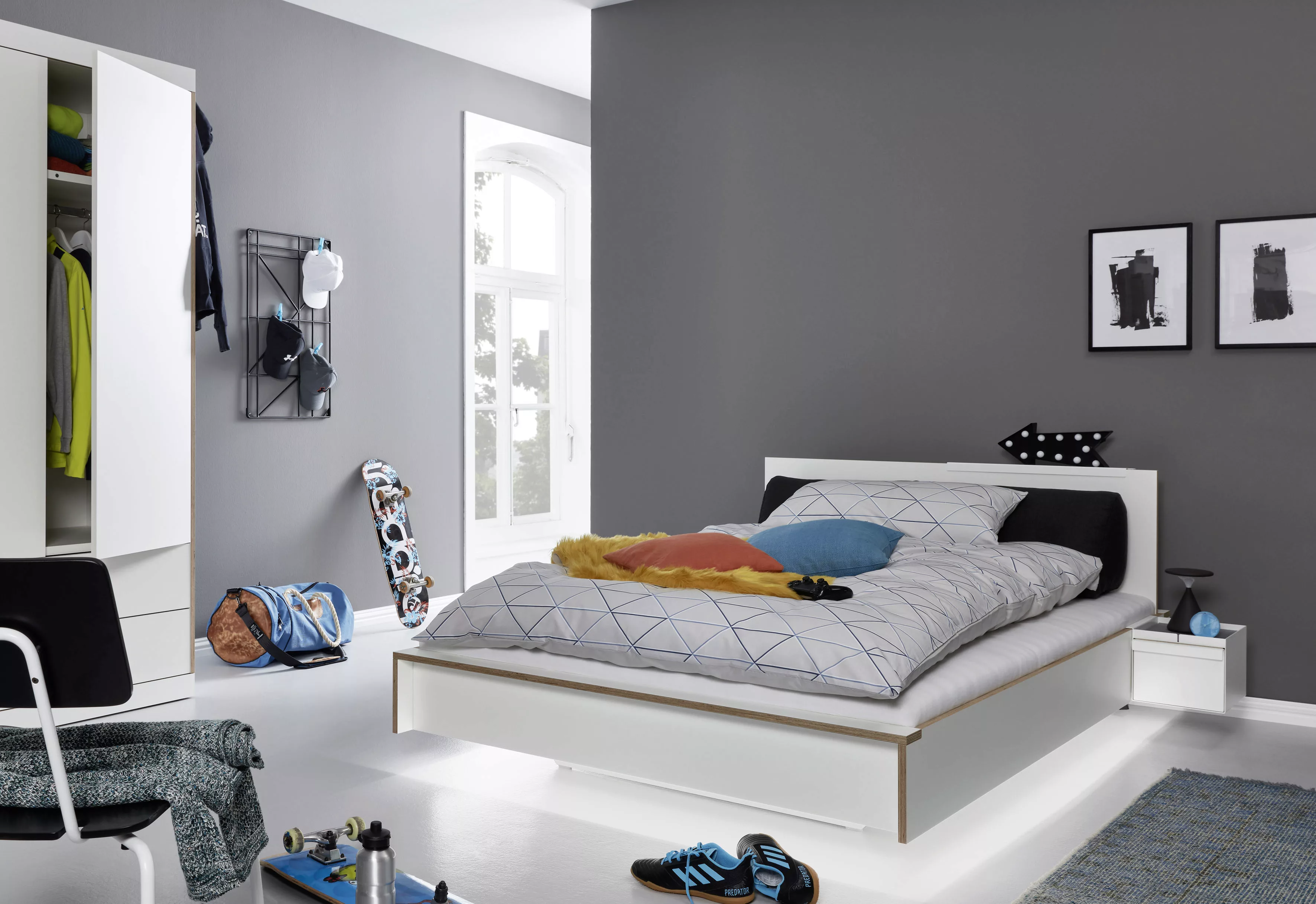 Müller SMALL LIVING Einzelbett FLAI HIGH, Komfort Höhe 40 cm ohne Kopfteil günstig online kaufen