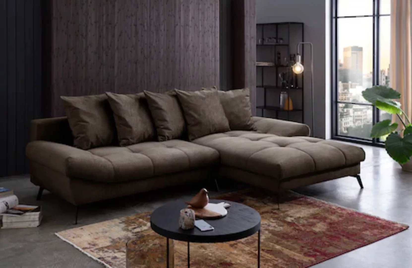 exxpo - sofa fashion Ecksofa »Olmedo, L-Form«, inklusive Bettfunktion, Bett günstig online kaufen