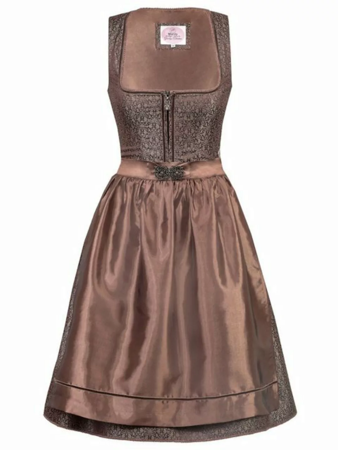 MarJo Trachtenkleid Midi Dirndl 2tlg. 65cm DORMITZ espresso günstig online kaufen