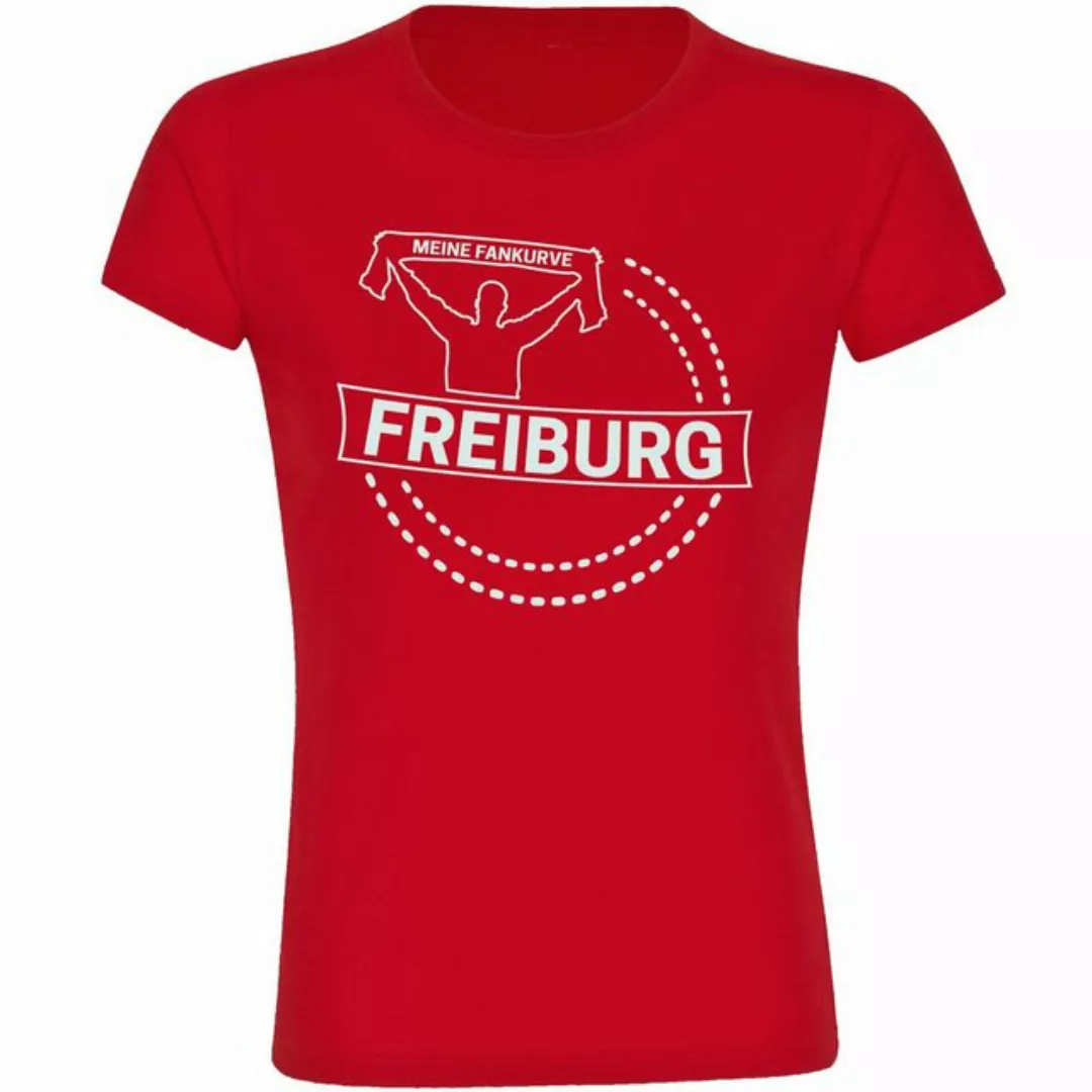 multifanshop T-Shirt Damen Freiburg - Meine Fankurve - Frauen günstig online kaufen