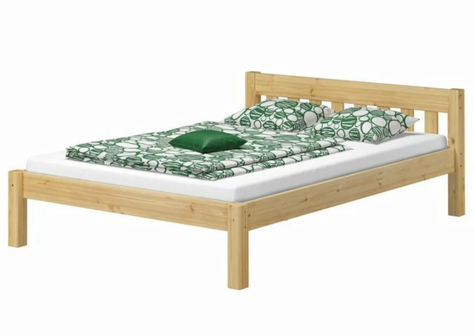 ERST-HOLZ Bett Kurzes Doppelbett Massivholzbett 140x190 aus Kiefer, wählbar günstig online kaufen