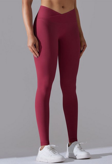 SEGUEN Leggings Yogahose zum Anheben der Hüfte mit überkreuzter Taille für günstig online kaufen