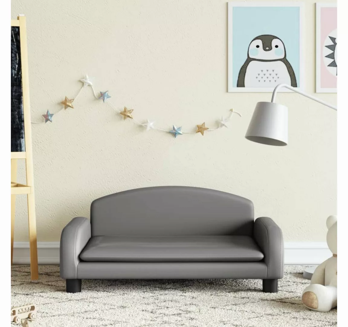 vidaXL Kindersofa, Kindersofa Grau 70x45x30 cm Kunstleder günstig online kaufen