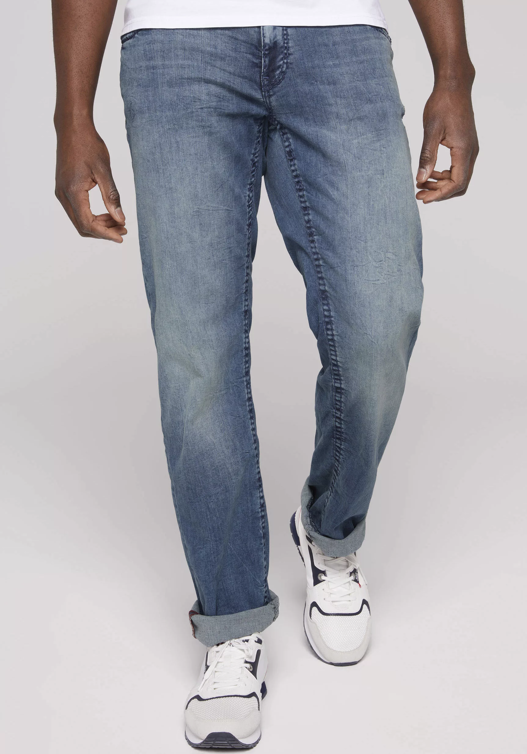 CAMP DAVID Loose-fit-Jeans, mit markanten Nähten und Stretch günstig online kaufen
