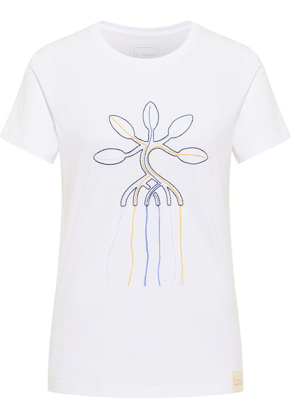 Kurzarm T-shirt "T-shirt With Multicolor Mangrove Embroidery" günstig online kaufen