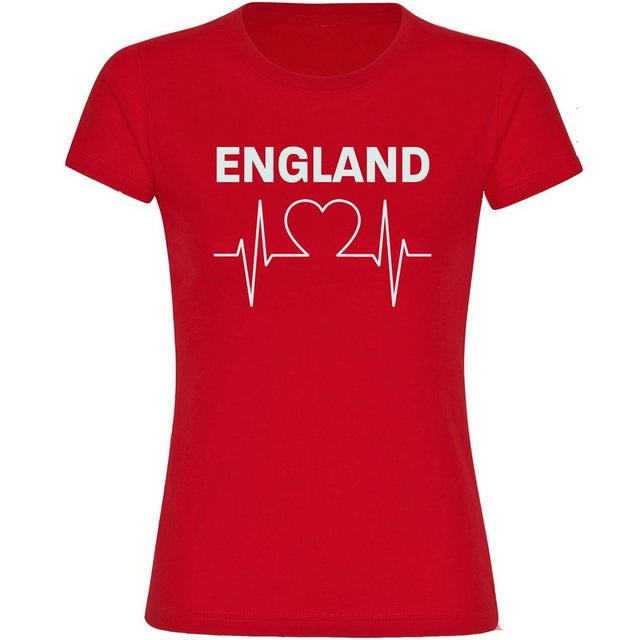 multifanshop T-Shirt Damen England - Herzschlag - Frauen günstig online kaufen