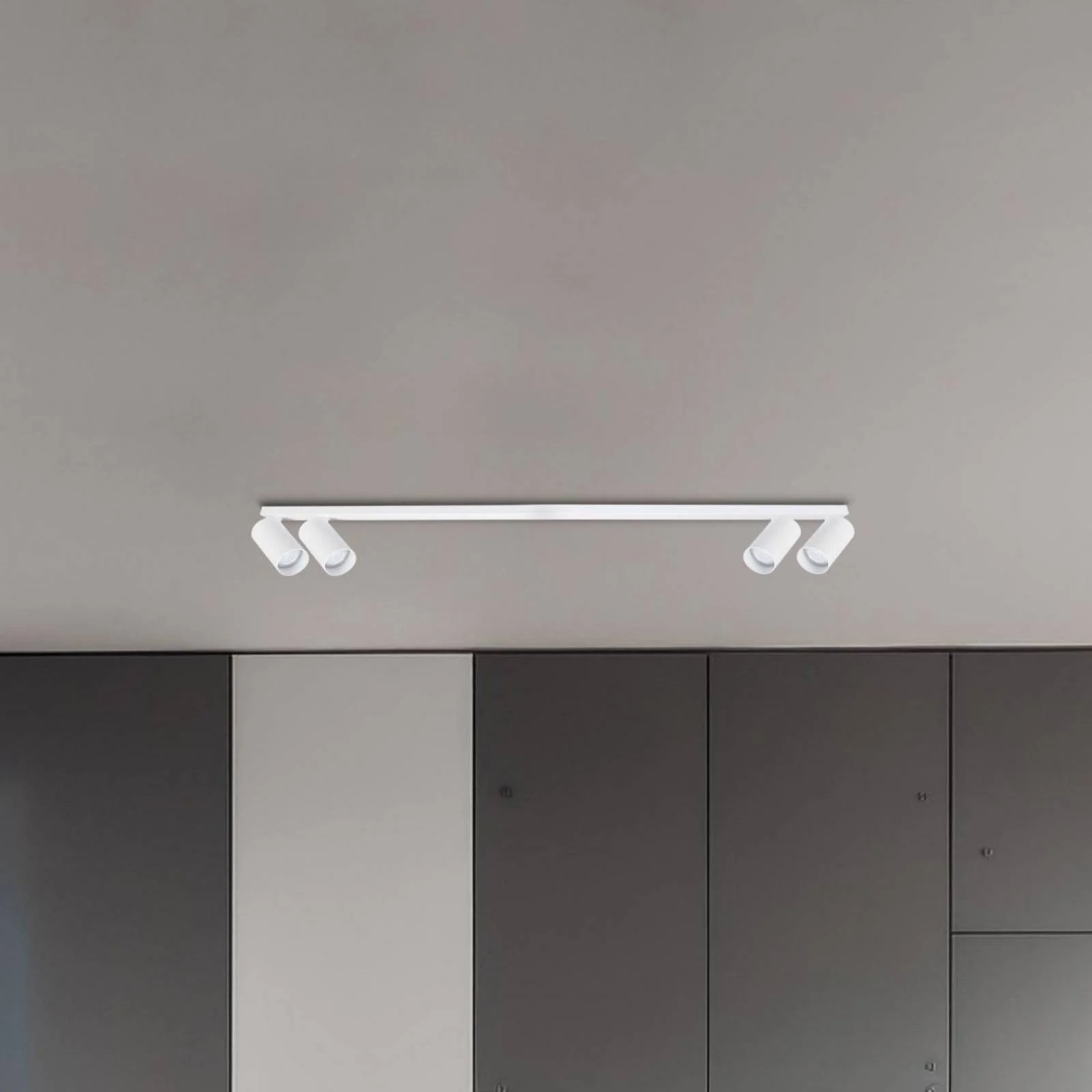 Deckenspot Hero, weiß, 4-flammig, 120 cm, Metall, GU10 günstig online kaufen