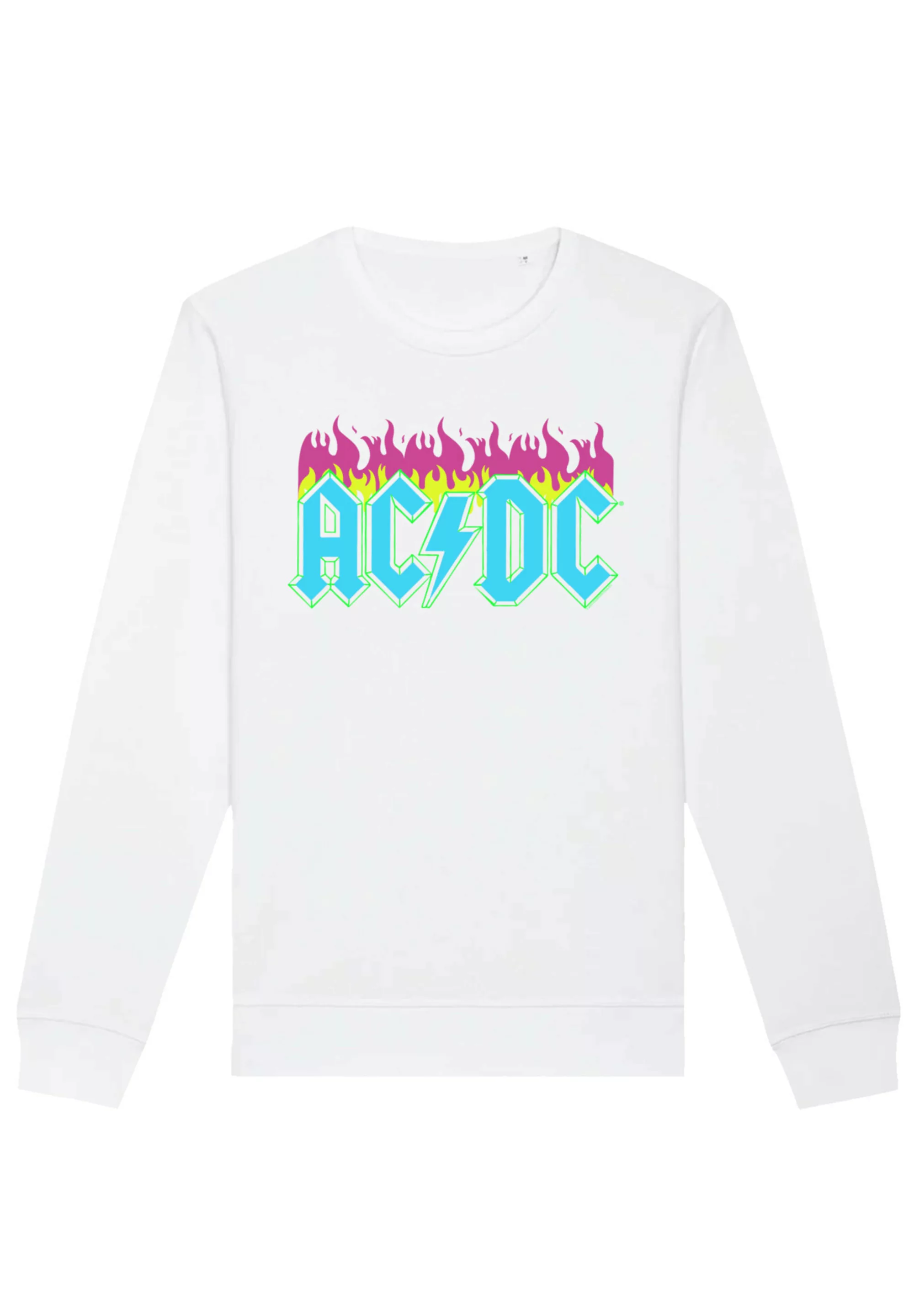 F4NT4STIC Sweatshirt "ACDC Neon Flames", Premium Qualität günstig online kaufen