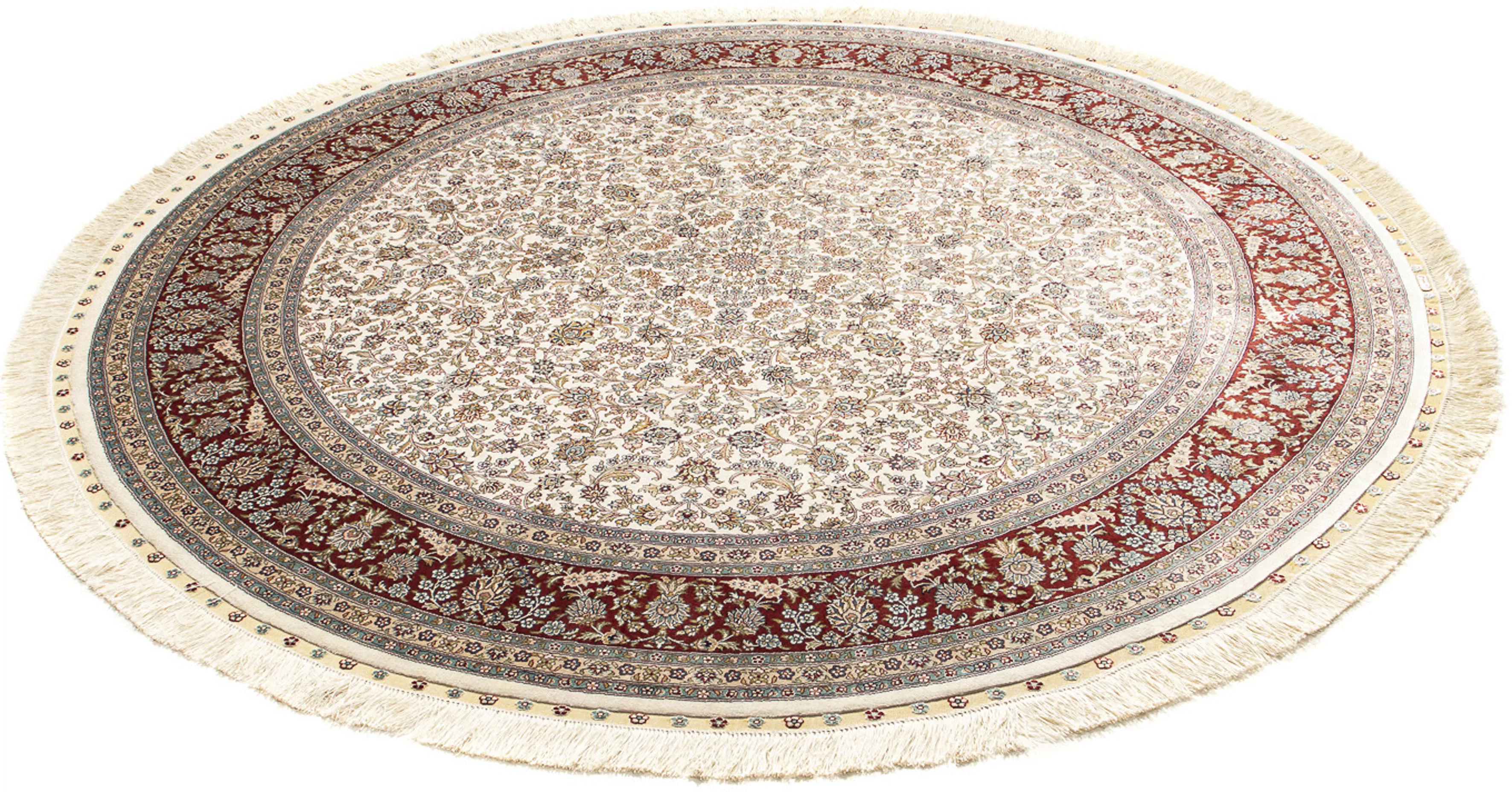 morgenland Orientteppich »Hereke rund - 185 x 185 cm - beige«, rund, Wohnzi günstig online kaufen