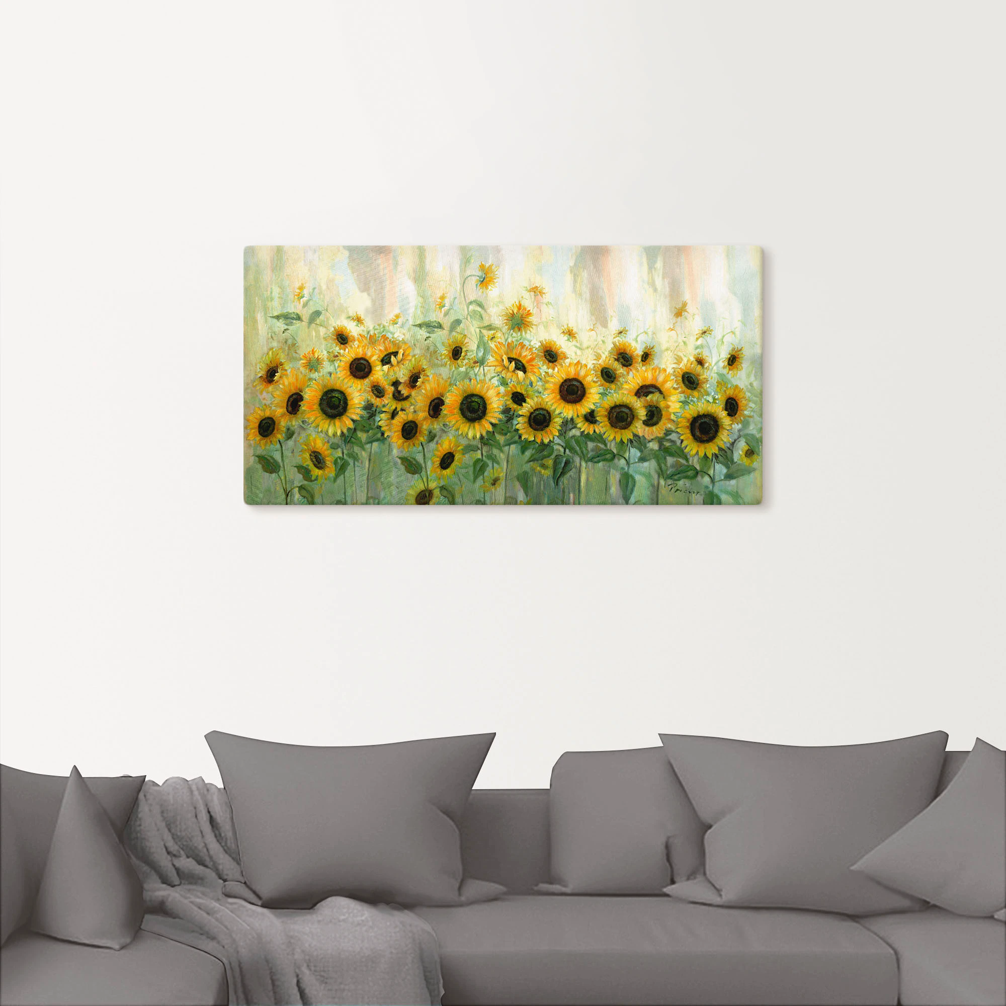 Artland Wandbild »Sonnenblumenwiese«, Blumen, (1 St.), als Leinwandbild, Wa günstig online kaufen