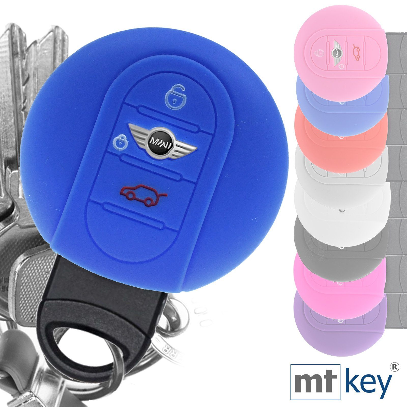 mt-key Schlüsseltasche Autoschlüssel Softcase Silikon Schutzhülle günstig online kaufen