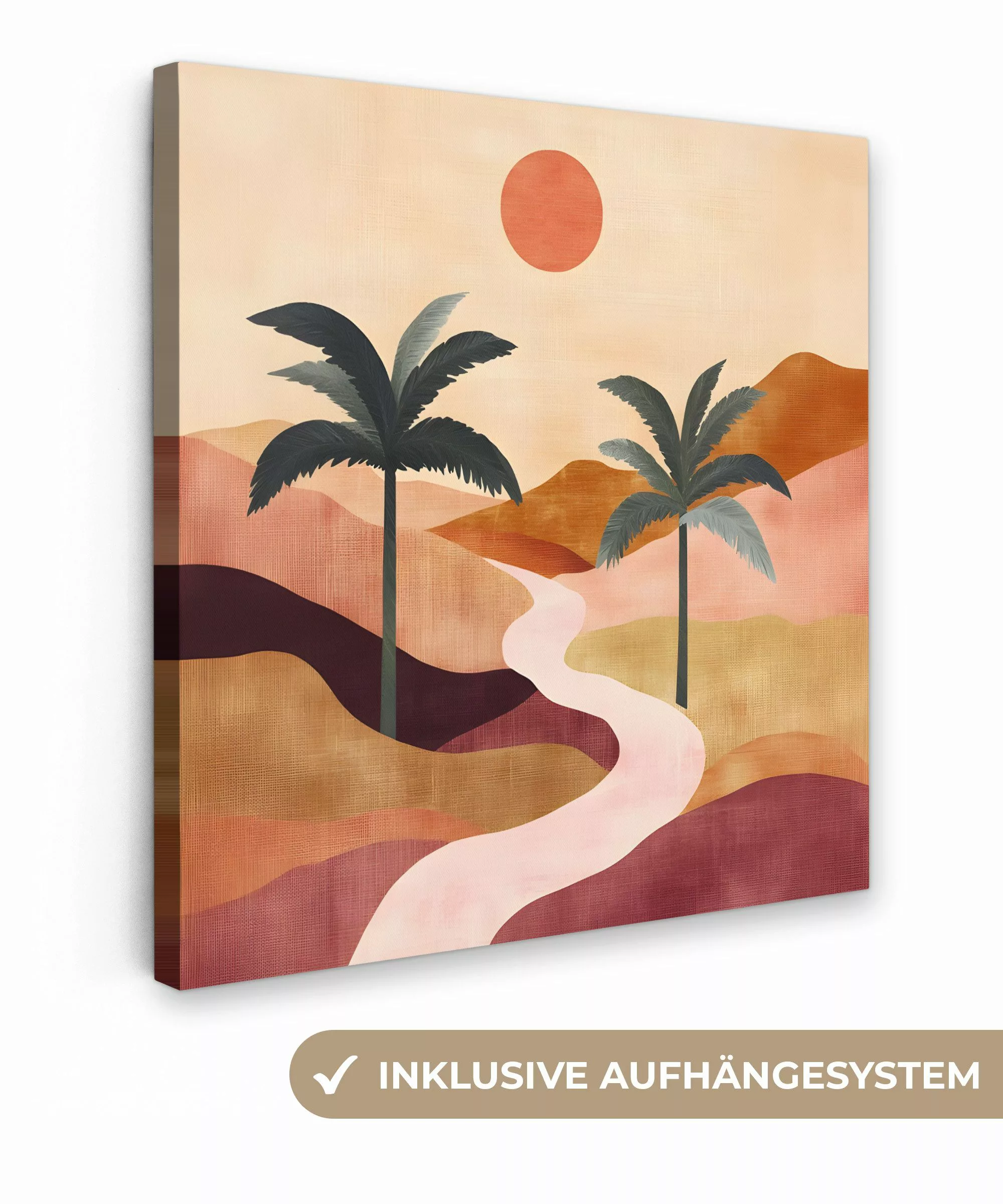 OneMillionCanvasses® Leinwandbild Hügel - Palmen - günstig online kaufen