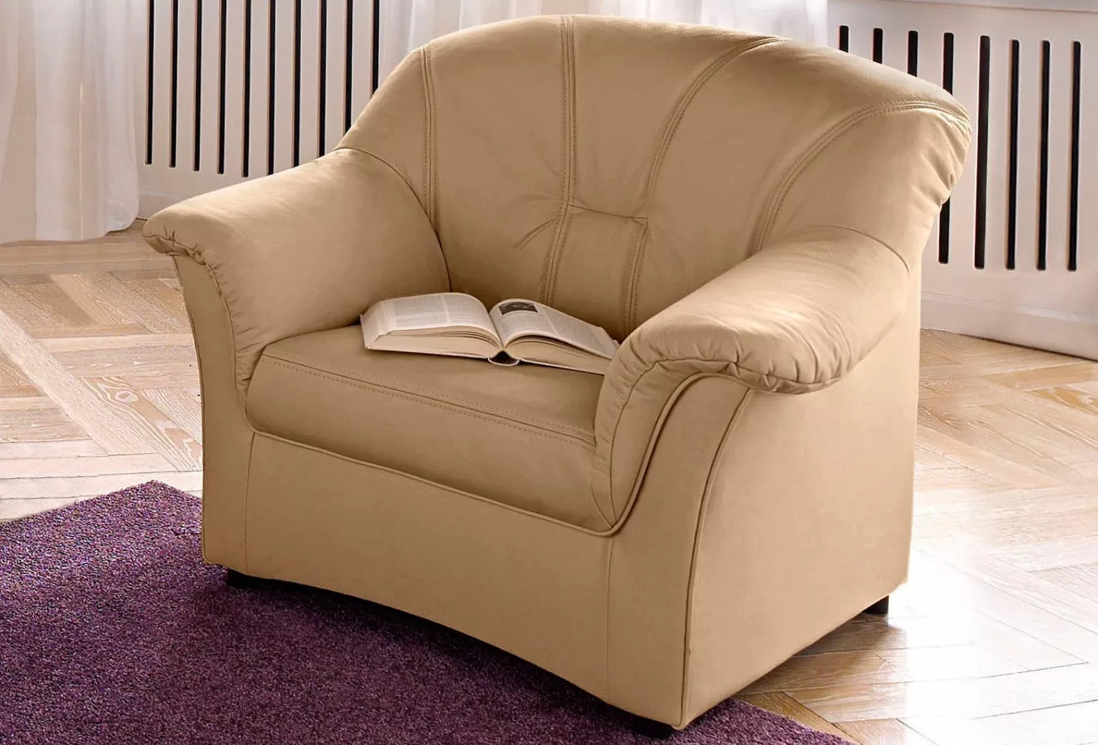 DOMO collection Sessel »Flores auch in Leder«, wahlweise mit Federkern (nic günstig online kaufen