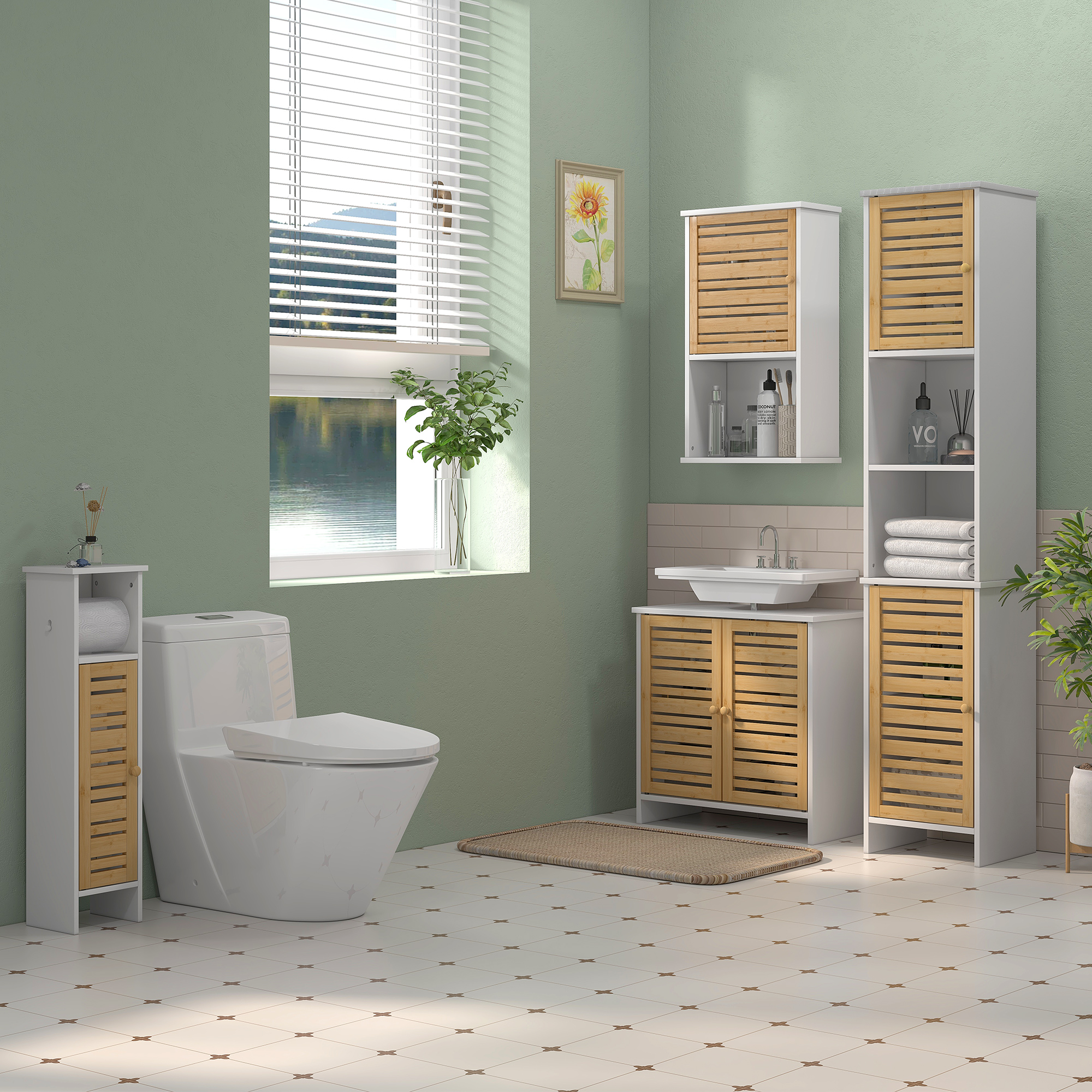 HOMCOM Badezimmerschrank Badezimmerschrank Badezimmerschrank Badezimmerschr günstig online kaufen