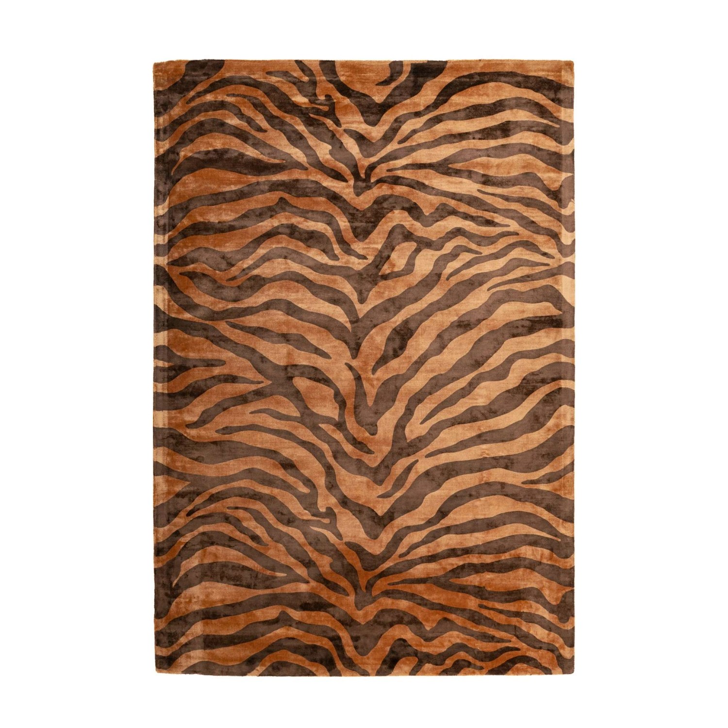 MeGusta Kurzflor Teppich Animal Braun - Dunkelbraun Viskose 120x170 cm Hele günstig online kaufen