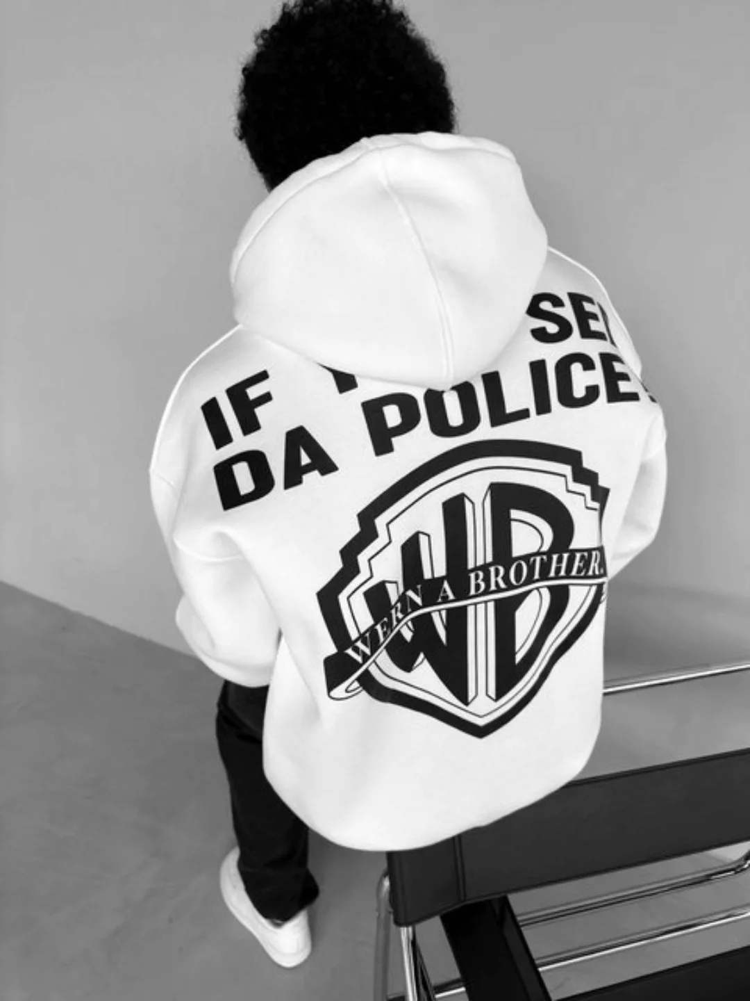 Abluka Hoodie OVERSIZE DA POLICE FLEECE HOODIE günstig online kaufen