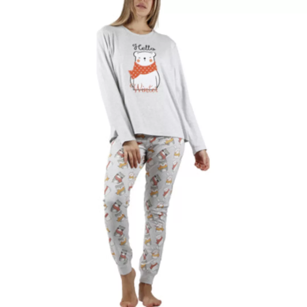 Admas  Pyjamas/ Nachthemden Pyjama Hausanzug Hose und Oberteil Hello Winter günstig online kaufen