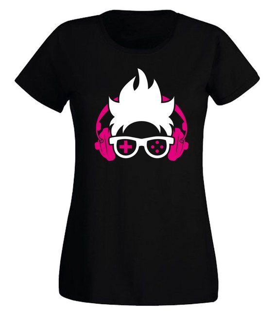 G-graphics T-Shirt Damen T-Shirt - Gamer Head Slim-fit-Shirt, mit Frontprin günstig online kaufen