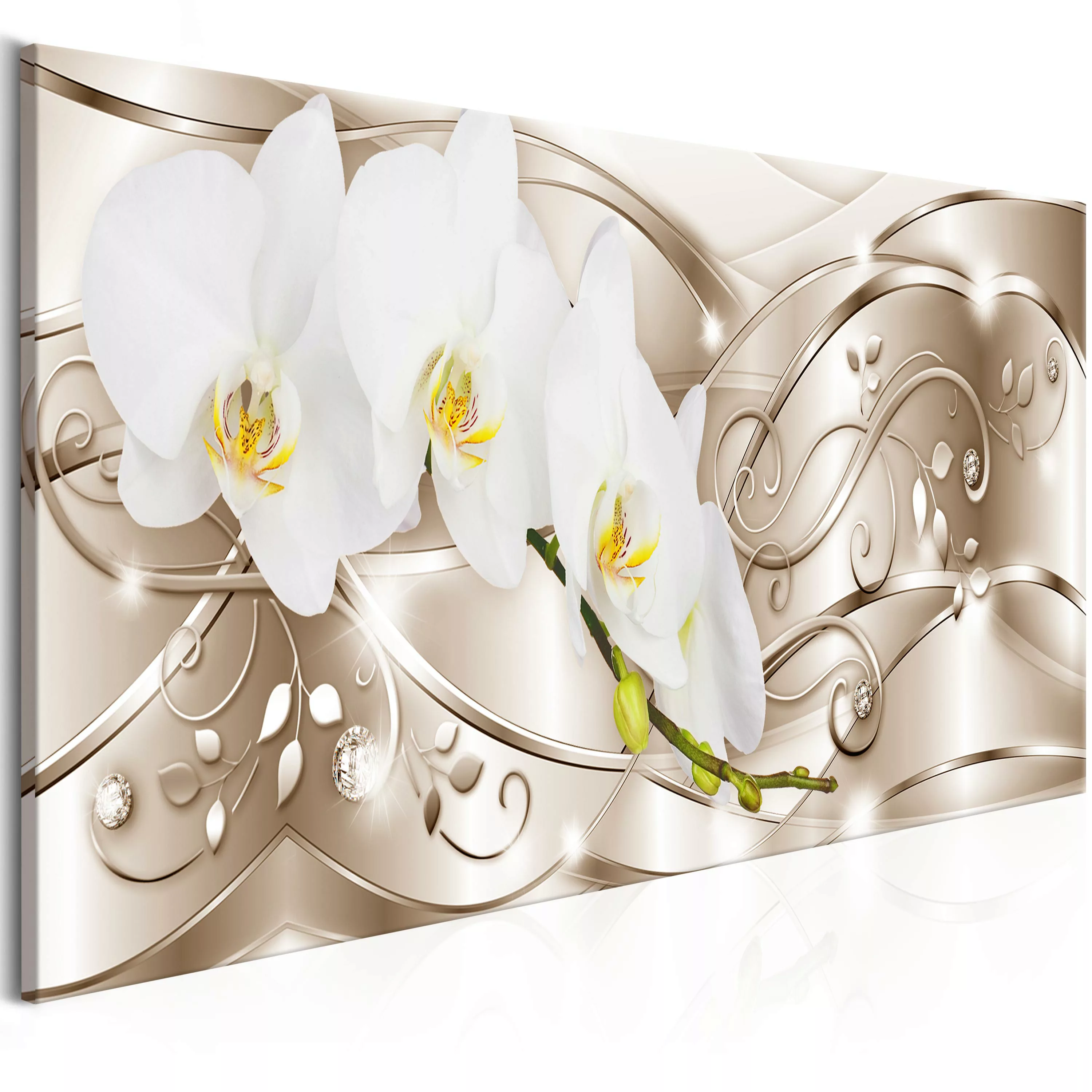 Wandbild - Flowering (1 Part) Narrow Beige günstig online kaufen