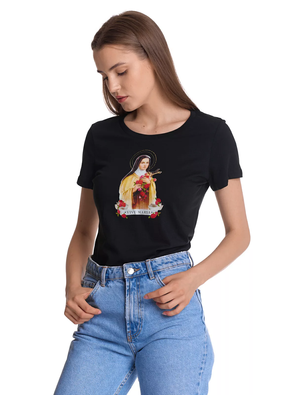 Vive Maria Holy Therese Damen T-Shirt schwarz günstig online kaufen