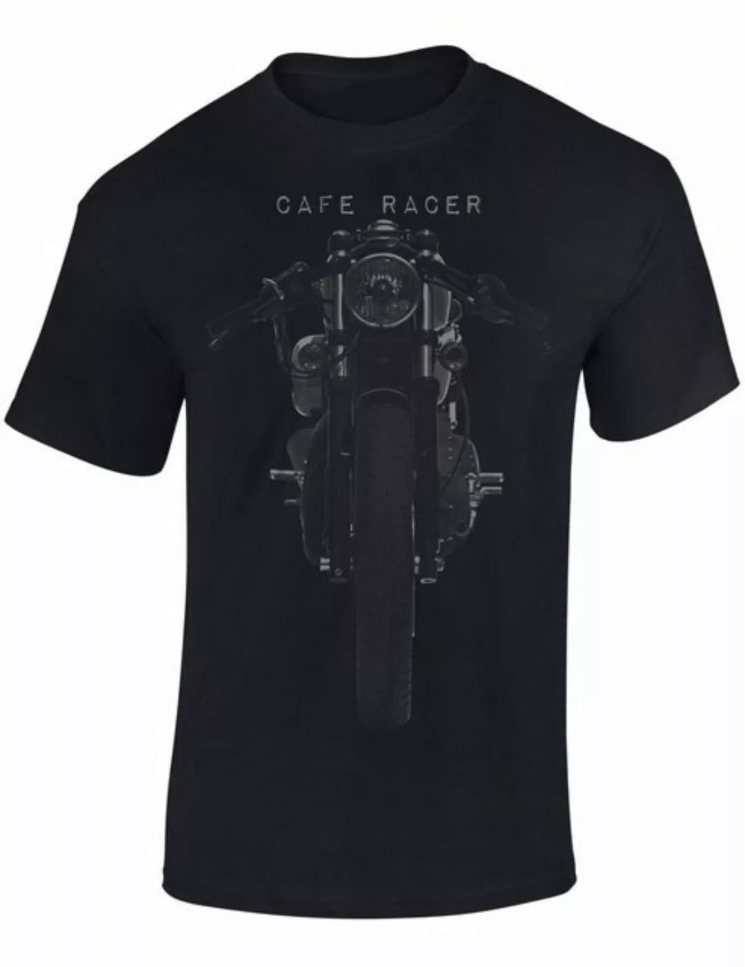 Baddery Print-Shirt Biker Shirt, "Cafe Racer", Motorrad T-Shirt, hochwertig günstig online kaufen
