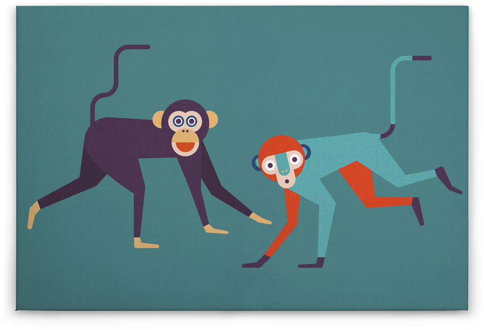 A.S. Création Leinwandbild "monkey business", Tiere, (1 St.), Keilrahmen Bi günstig online kaufen